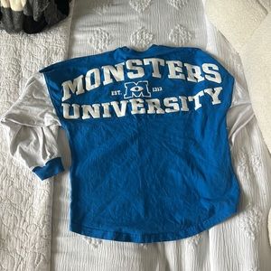 Disney Parks Pixar Monsters University Spirit Jersey Crew Sweatshirt